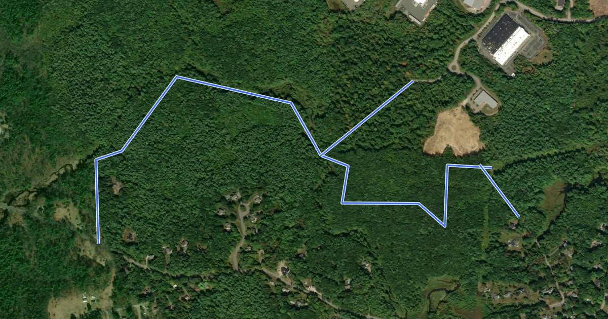 Маршрут Little River Trail на спутниковом снимке