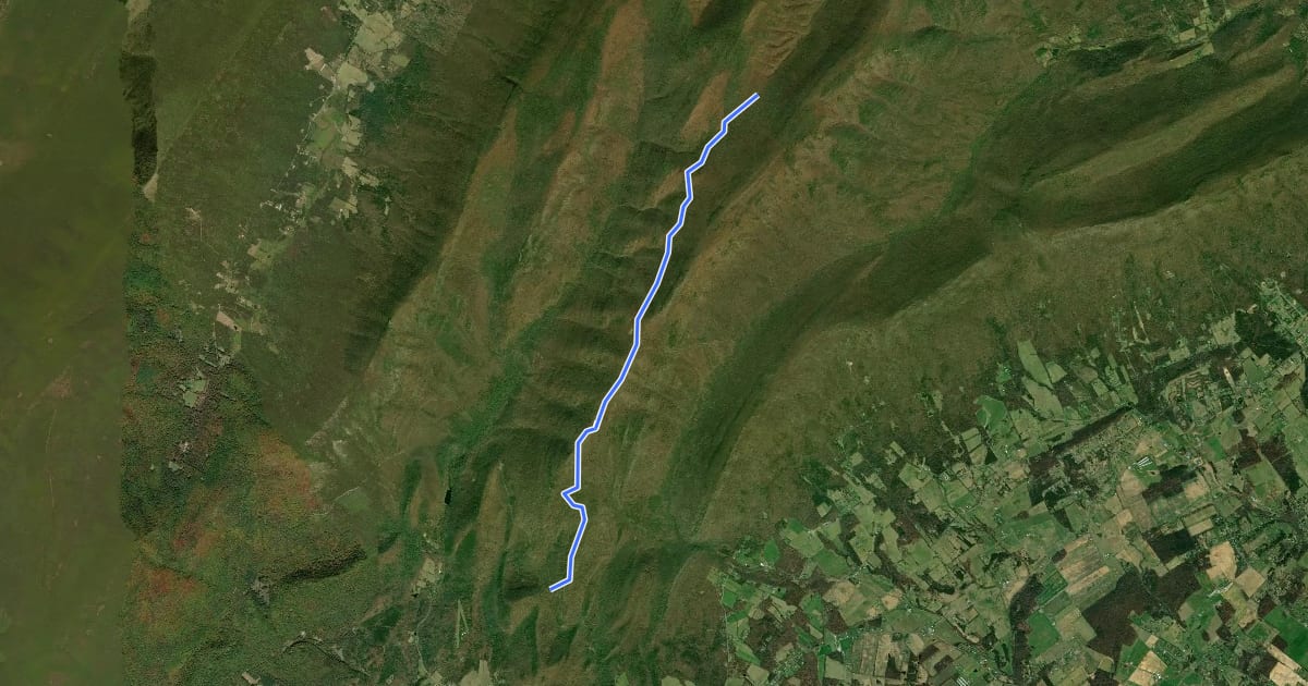 Маршрут Little Sluice Trail на спутниковом снимке