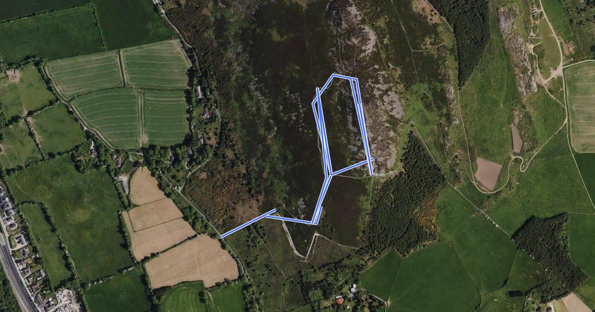Маршрут Little Sugar Loaf Agreed Access Route на спутниковом снимке