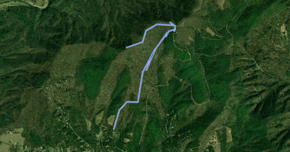 Маршрут Little Table Rock Mountain Trail на спутниковом снимке