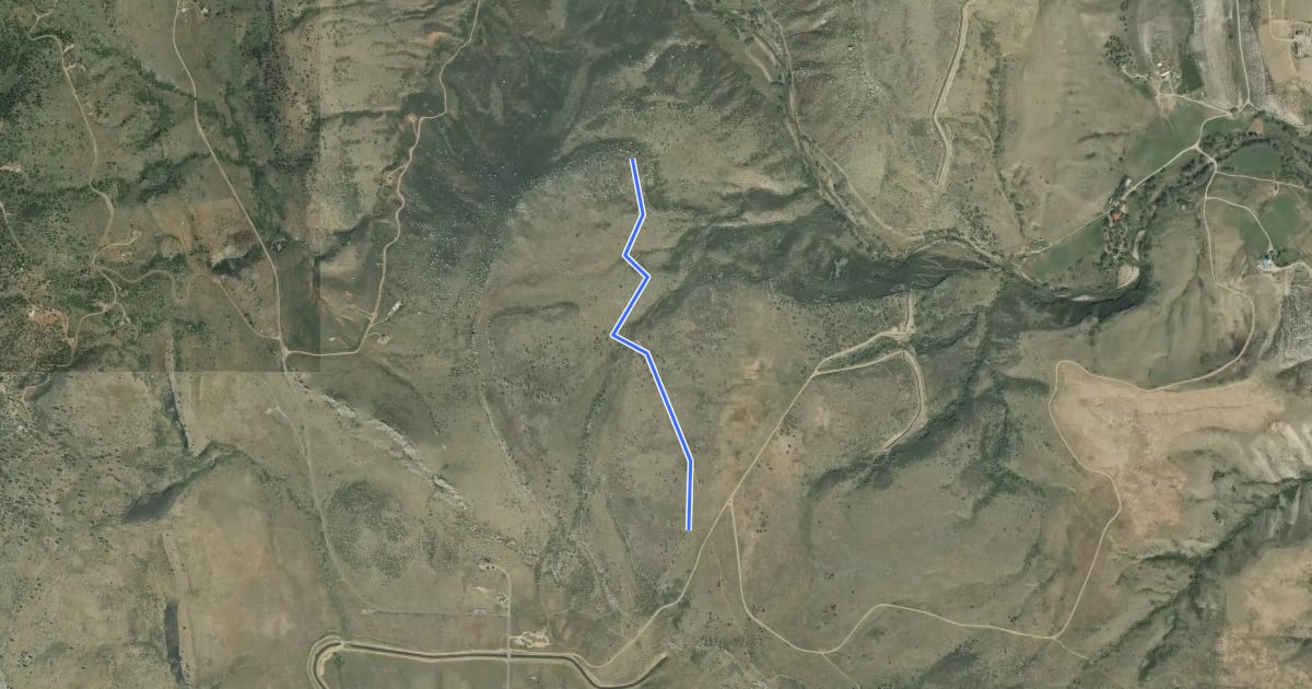 Маршрут Little Thompson Overlook Trail на спутниковом снимке