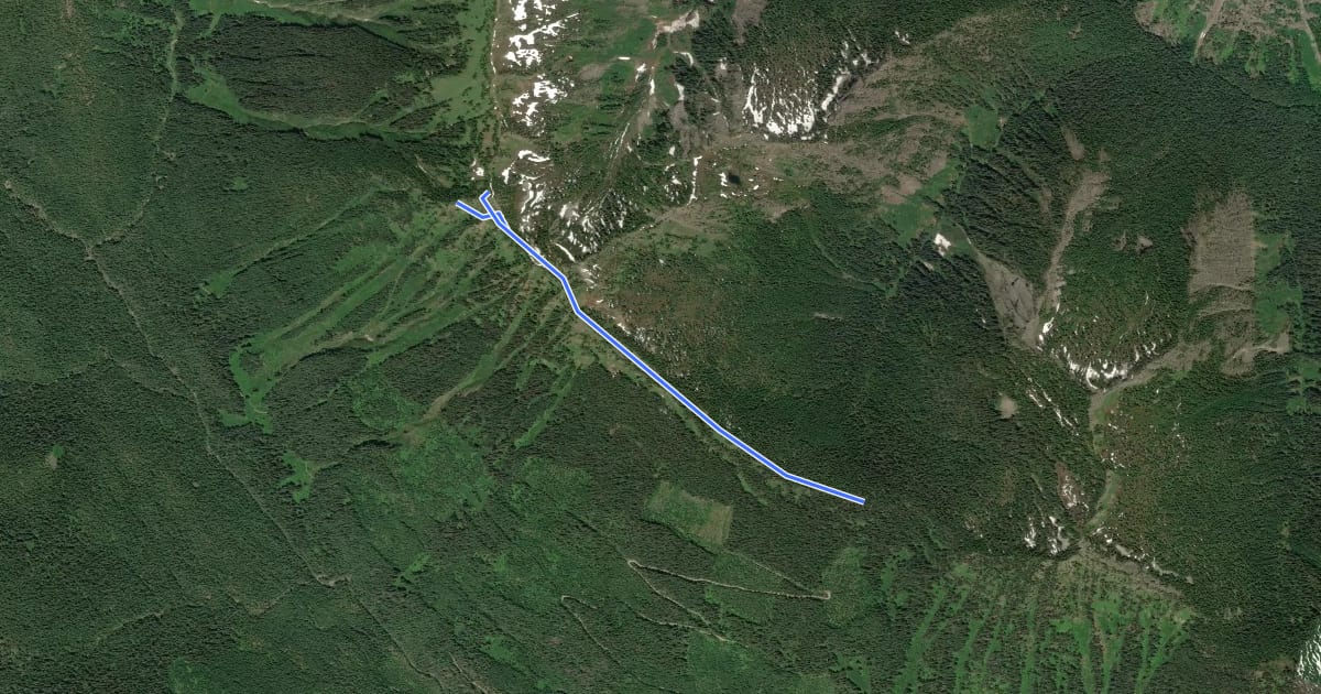 Маршрут Little Wenatchee Ridge Trail на спутниковом снимке