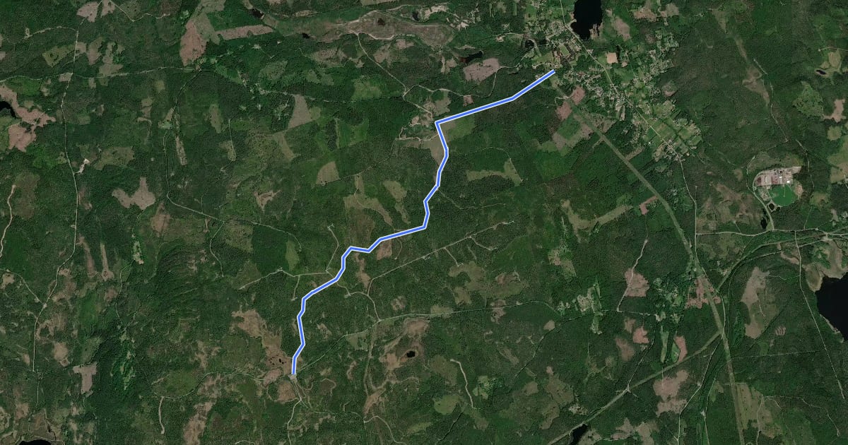 Маршрут Ljungåsleden на спутниковом снимке