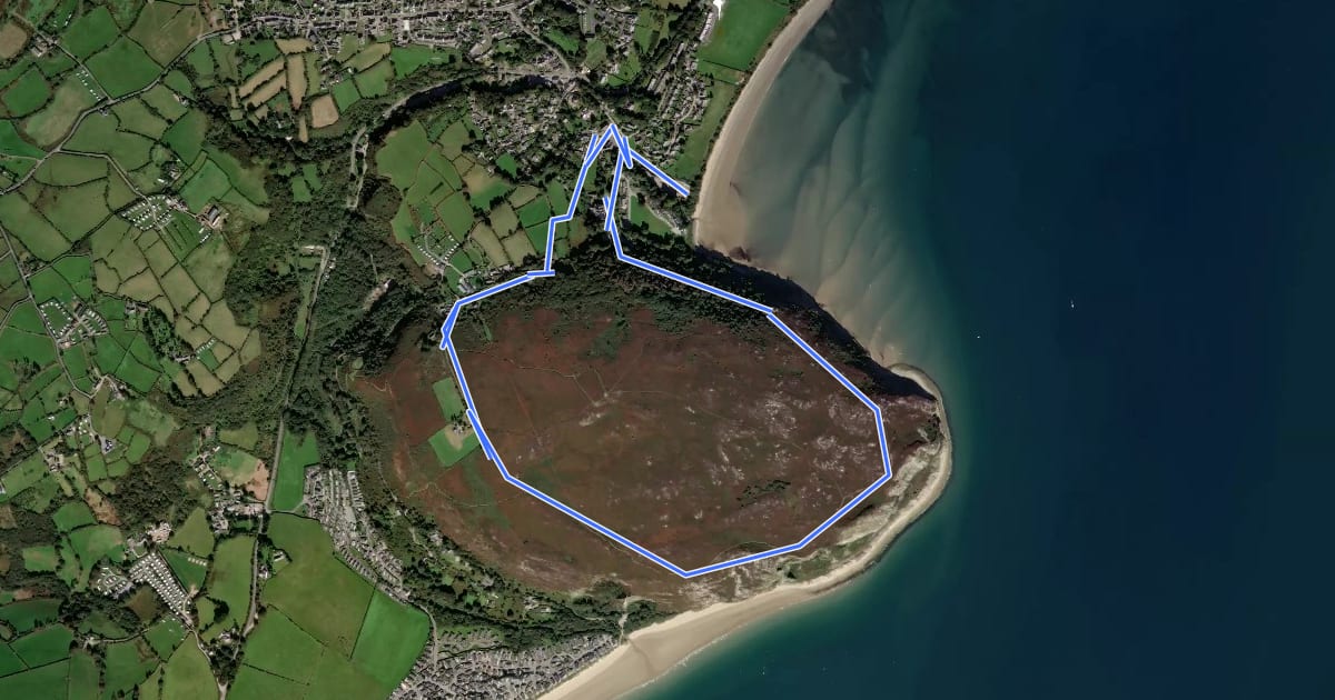 Маршрут Llanbedrog Walking Trail, Llyn на спутниковом снимке