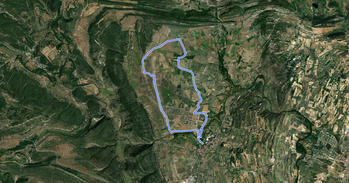 Маршрут Llanos de Castilla la Vieja на спутниковом снимке