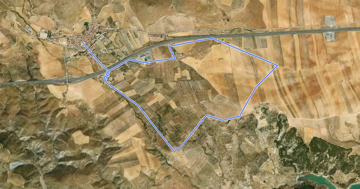 Маршрут Llanos de Diezma на спутниковом снимке