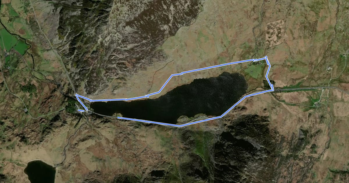 Маршрут Llyn Ogwen Circular Walk, Carneddau на спутниковом снимке