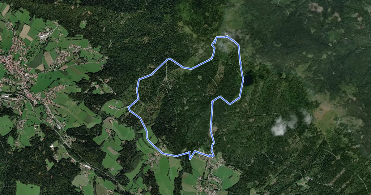 Маршрут Lo 1 Osserpfad (Lohberg) на спутниковом снимке