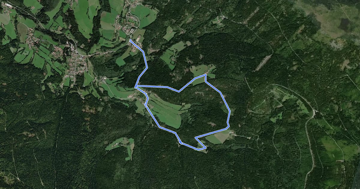 Маршрут Lo 4 Postbotensteig (Lohberg) на спутниковом снимке