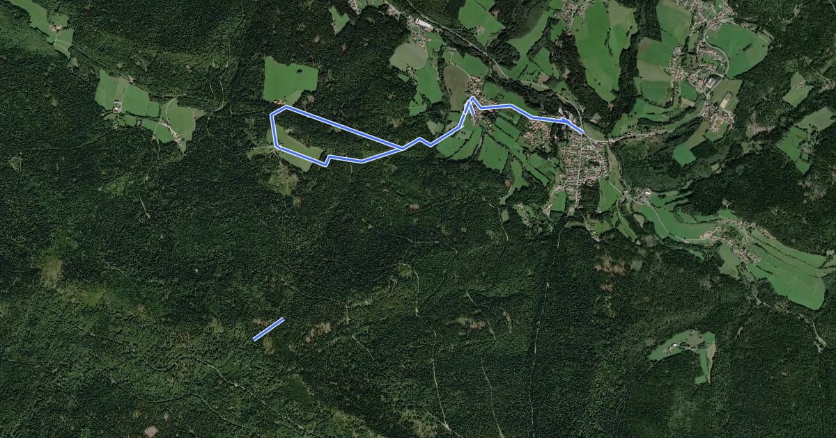 Маршрут Lo 6 Waldecker Rundweg (Lohberg) на спутниковом снимке