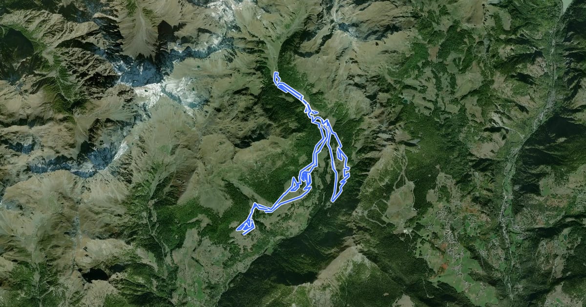 Маршрут Lo Gran Tor (30 Km.) на спутниковом снимке
