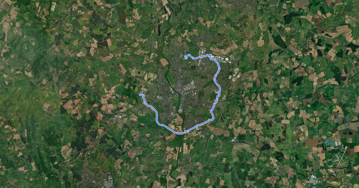 Маршрут Local Cycle Route 3 на спутниковом снимке