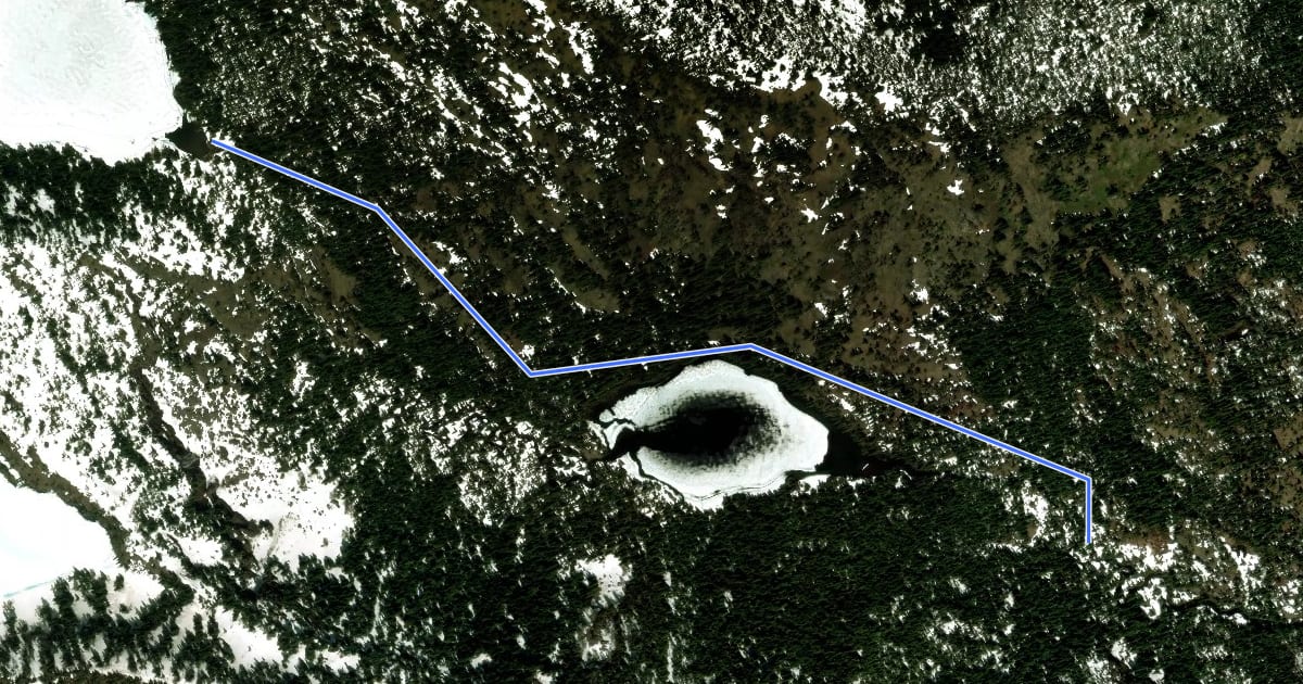Маршрут Loch Eileen Trail на спутниковом снимке