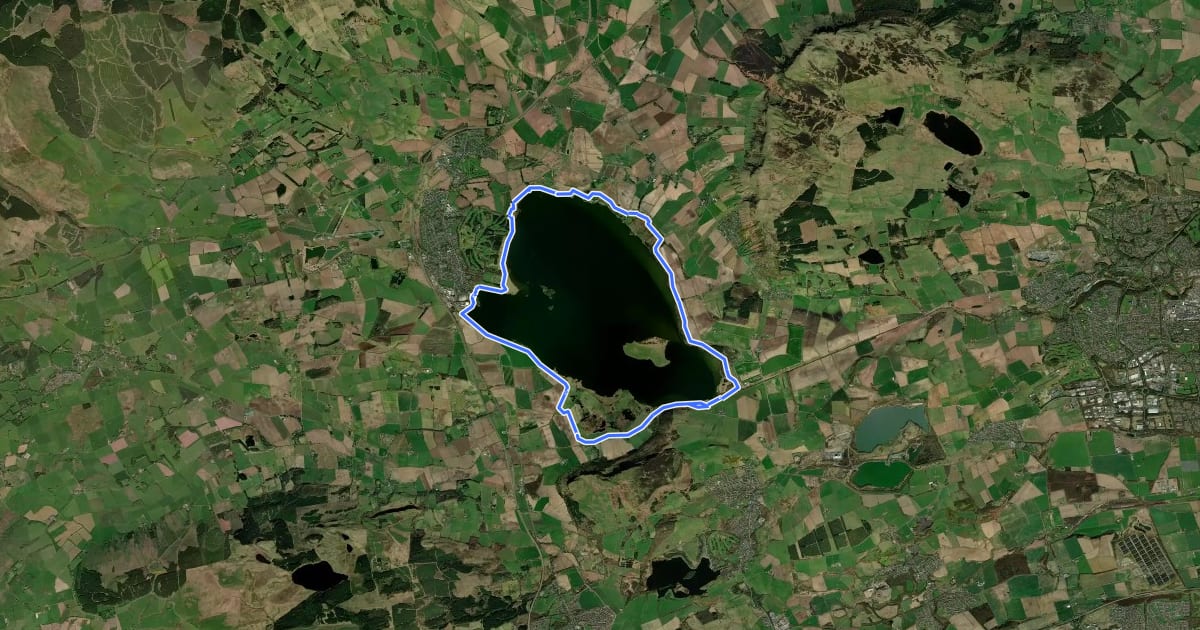 Маршрут Loch Leven Heritage Trail на спутниковом снимке