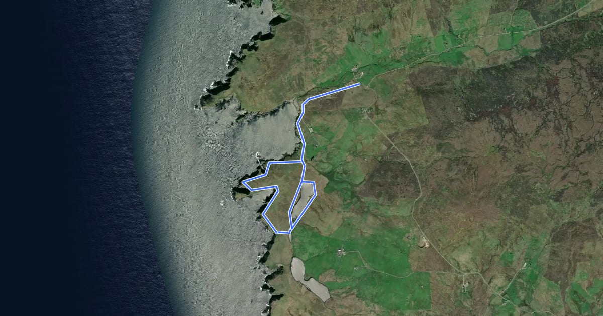 Маршрут Loch of Goster на спутниковом снимке