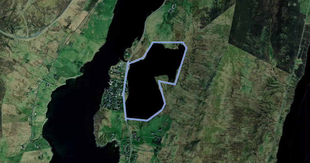 Маршрут Loch of Hellister на спутниковом снимке