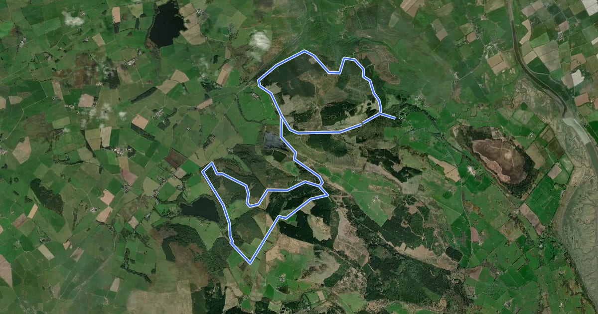 Маршрут Lochbank Loop на спутниковом снимке