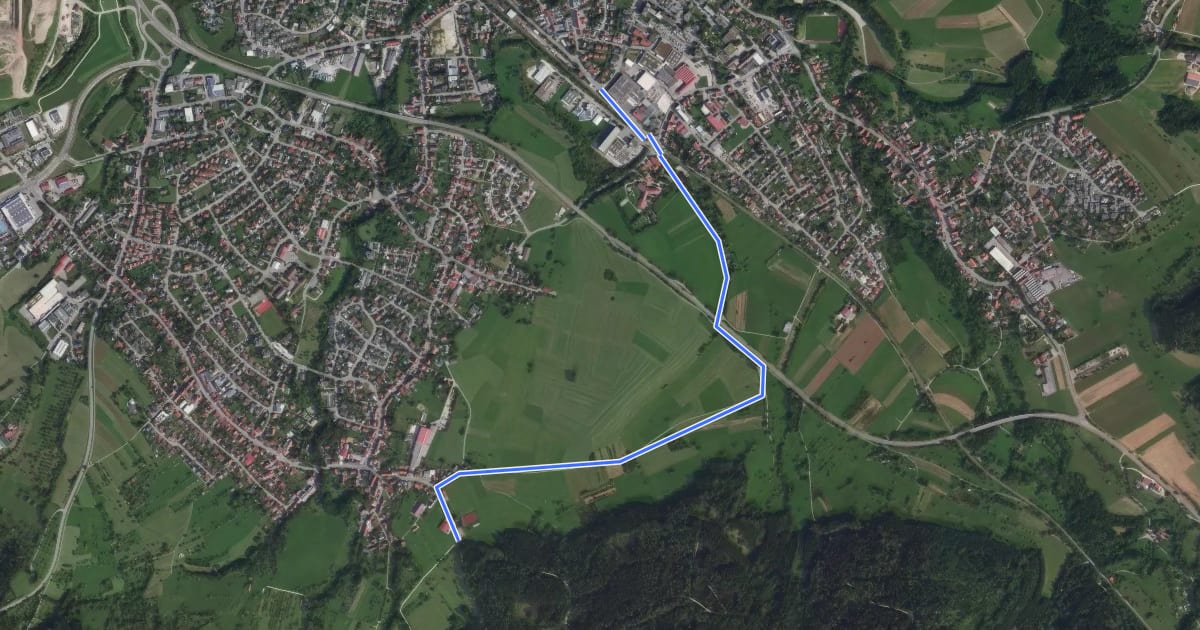 Маршрут Lochenstein-Hörnle-Rundweg - Zugangsweg на спутниковом снимке