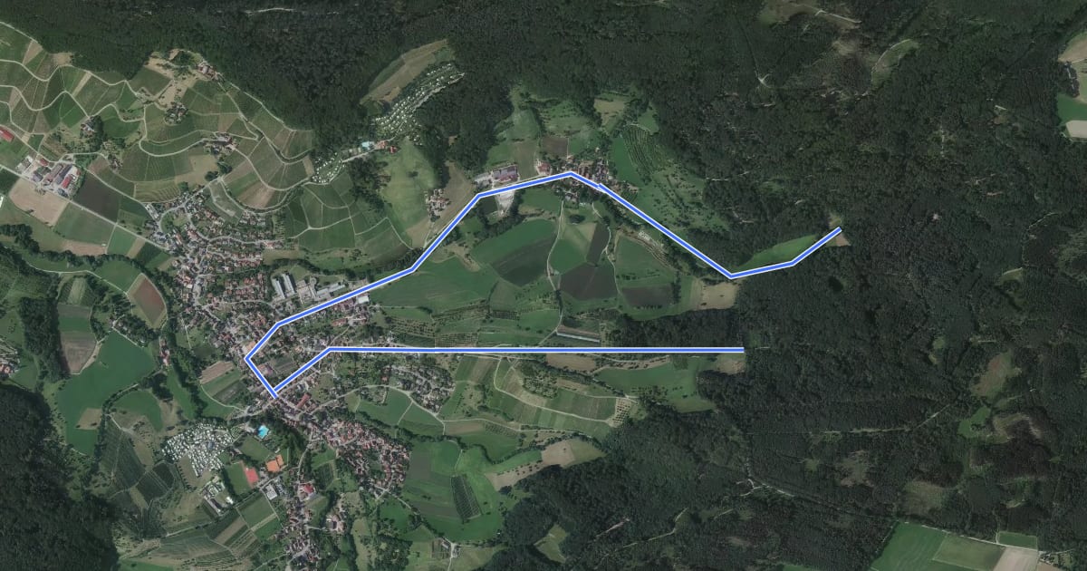 Маршрут Lochklingen Runde на спутниковом снимке