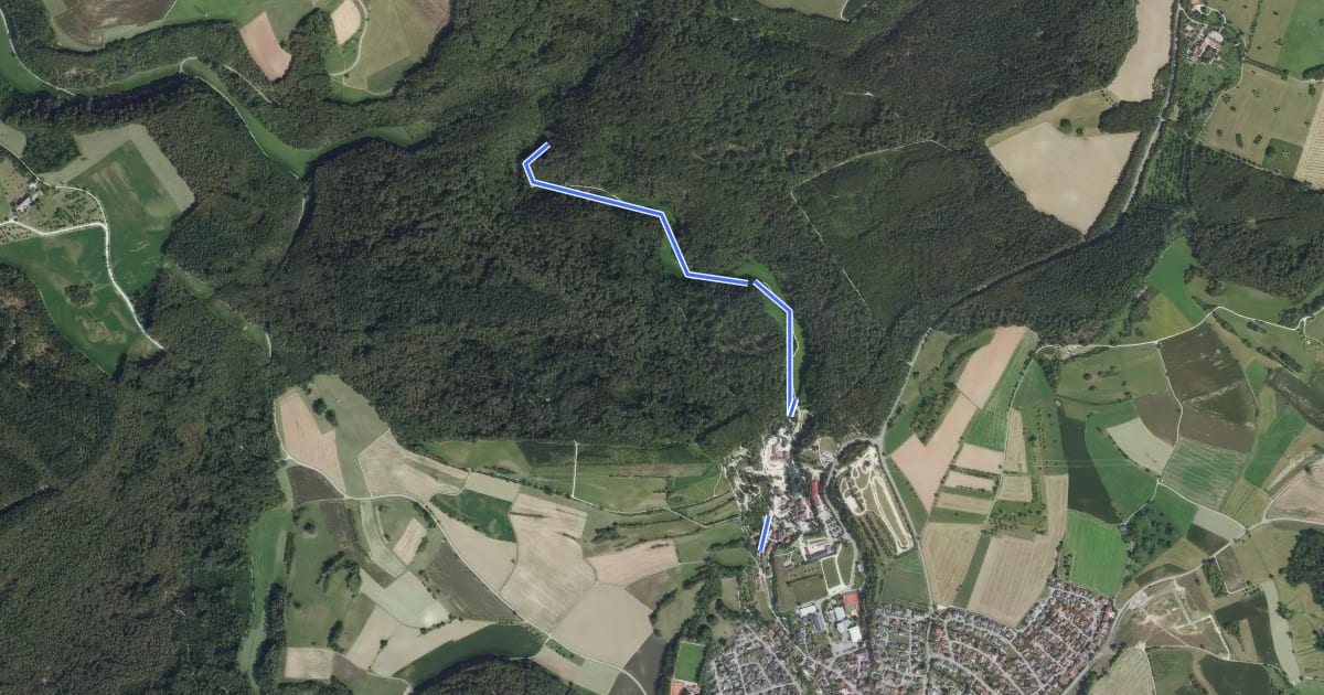 Маршрут Lochmühle - Krebsbachtalbrücke на спутниковом снимке