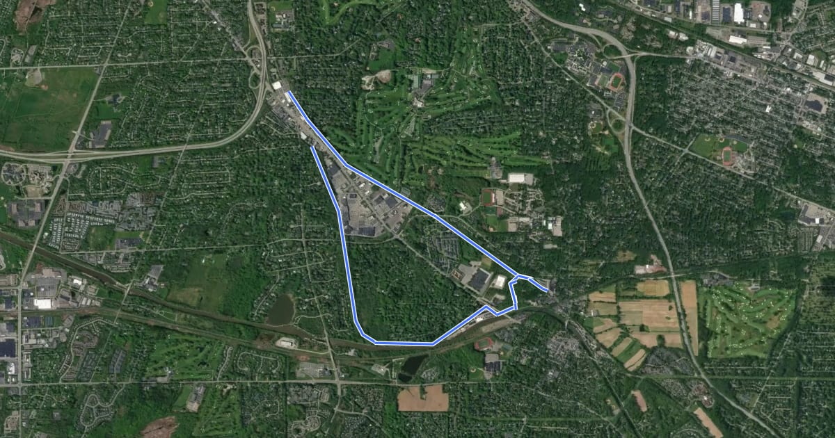 Маршрут Lock 62 / Auburn Trail Loop на спутниковом снимке