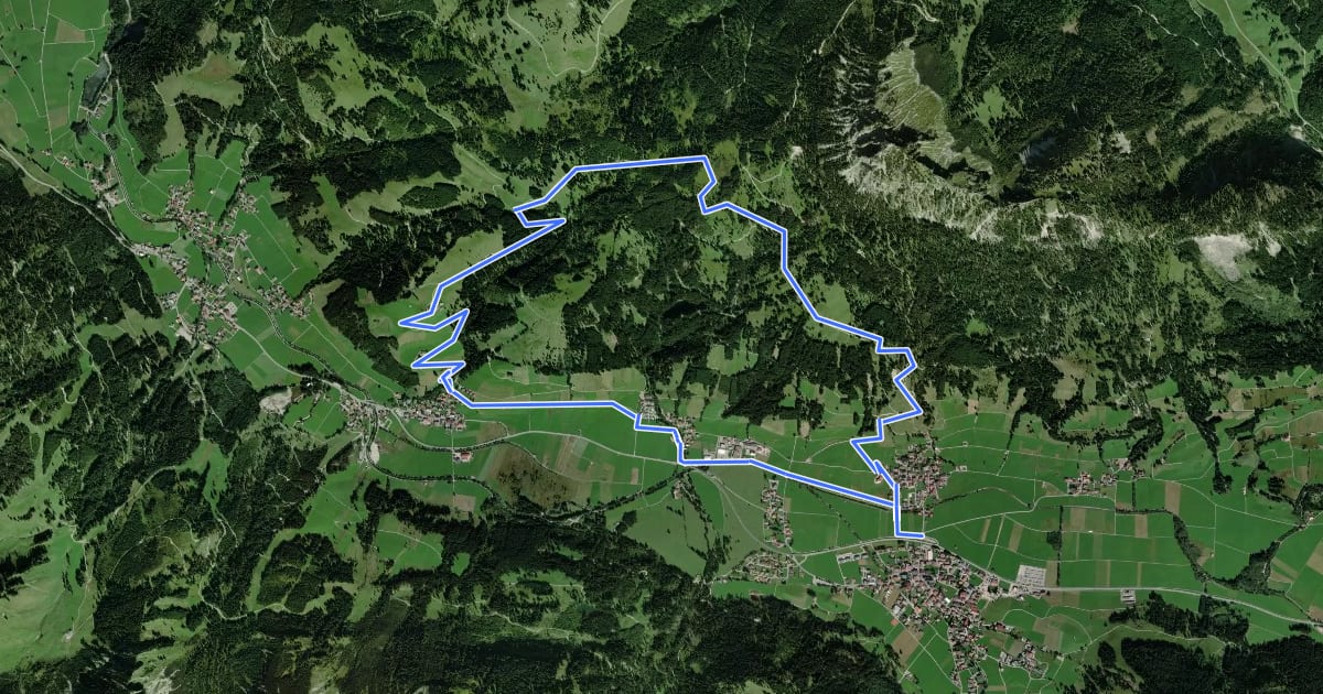Маршрут Lohmoosrunde на спутниковом снимке