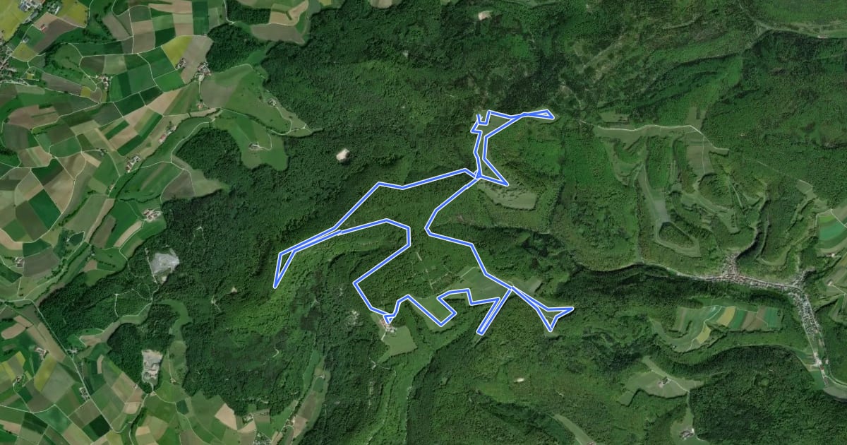 Маршрут Loipe 435 Randenspur Klassisch 15 km на спутниковом снимке