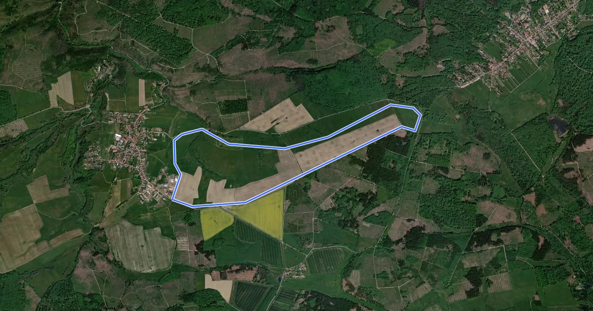Маршрут Loipe Allrode-Friedrichsbrunn на спутниковом снимке