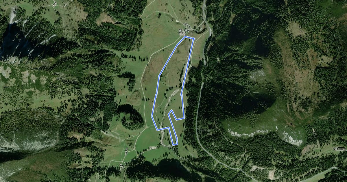 Маршрут Loipe Gnadenalm blau (5km) на спутниковом снимке