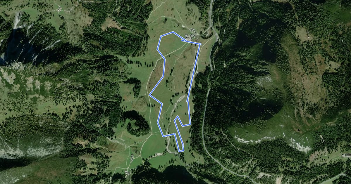 Маршрут Loipe Gnadenalm rot (6,5km) на спутниковом снимке