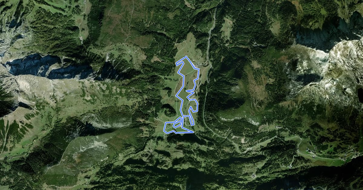 Маршрут Loipe Gnadenalm schwarz (10km) на спутниковом снимке