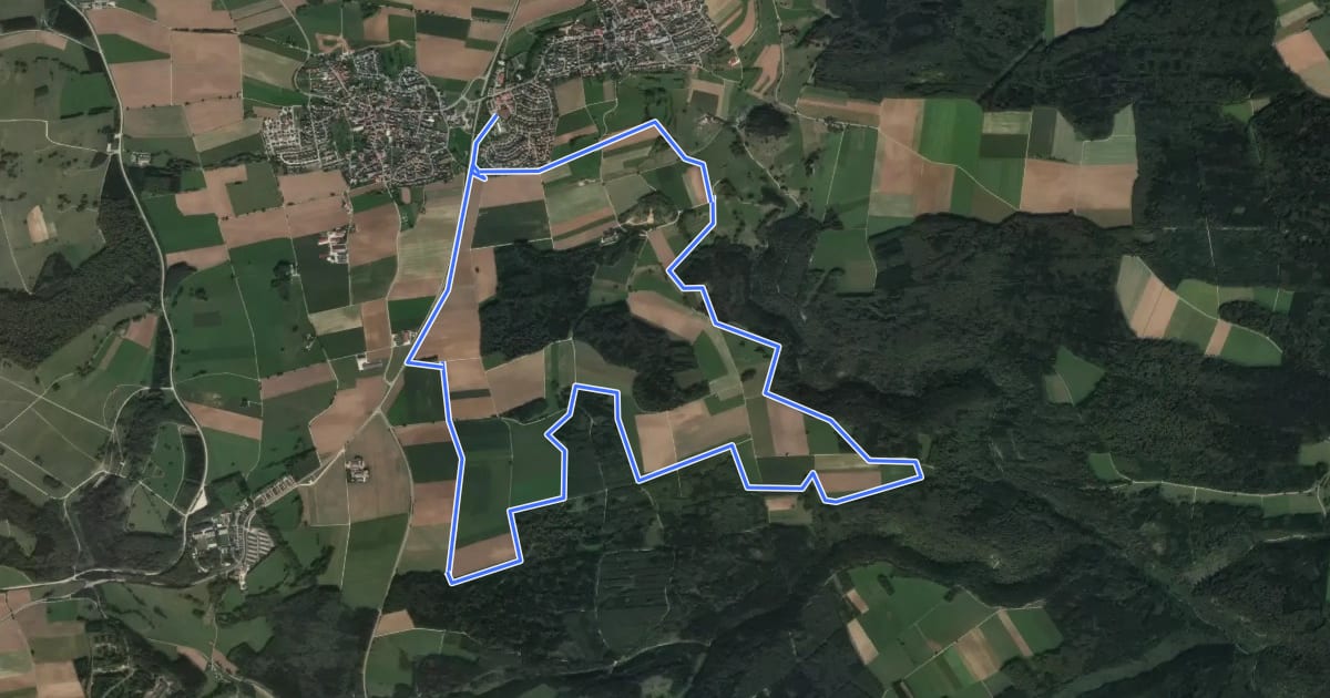 Маршрут Loipe Heroldstatt Ost klassisch 11,5 km на спутниковом снимке