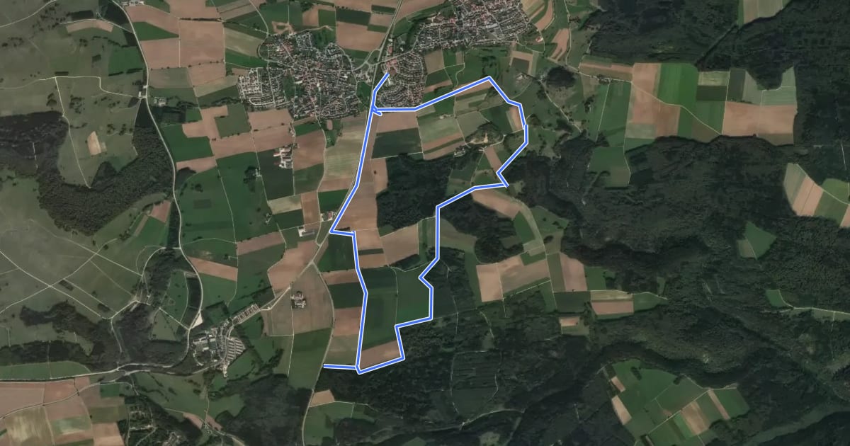 Маршрут Loipe Heroldstatt Ost klassisch 7,5 km на спутниковом снимке