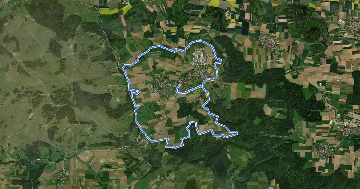 Маршрут Loipe Heroldstatt Projekt Hardcore-Challenge 54 km на спутниковом снимке