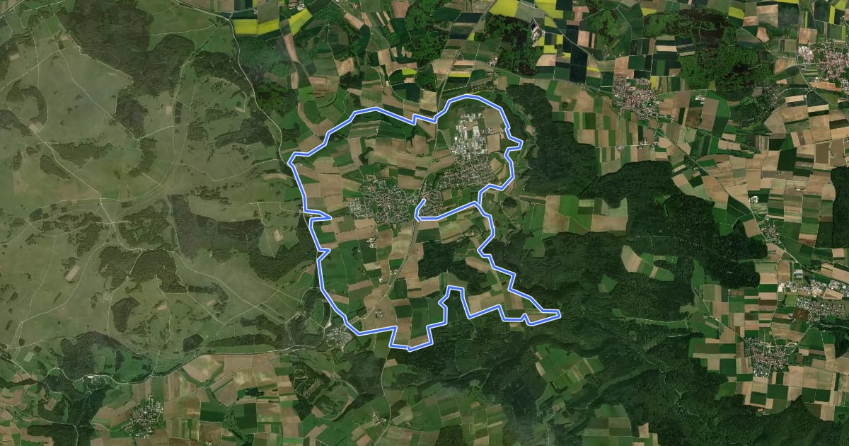Маршрут Loipe Heroldstatt Projekt Sonnenrunde 27 km на спутниковом снимке