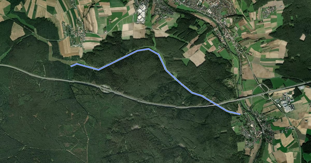 Маршрут Loipe im Mühltal und Wiesental на спутниковом снимке