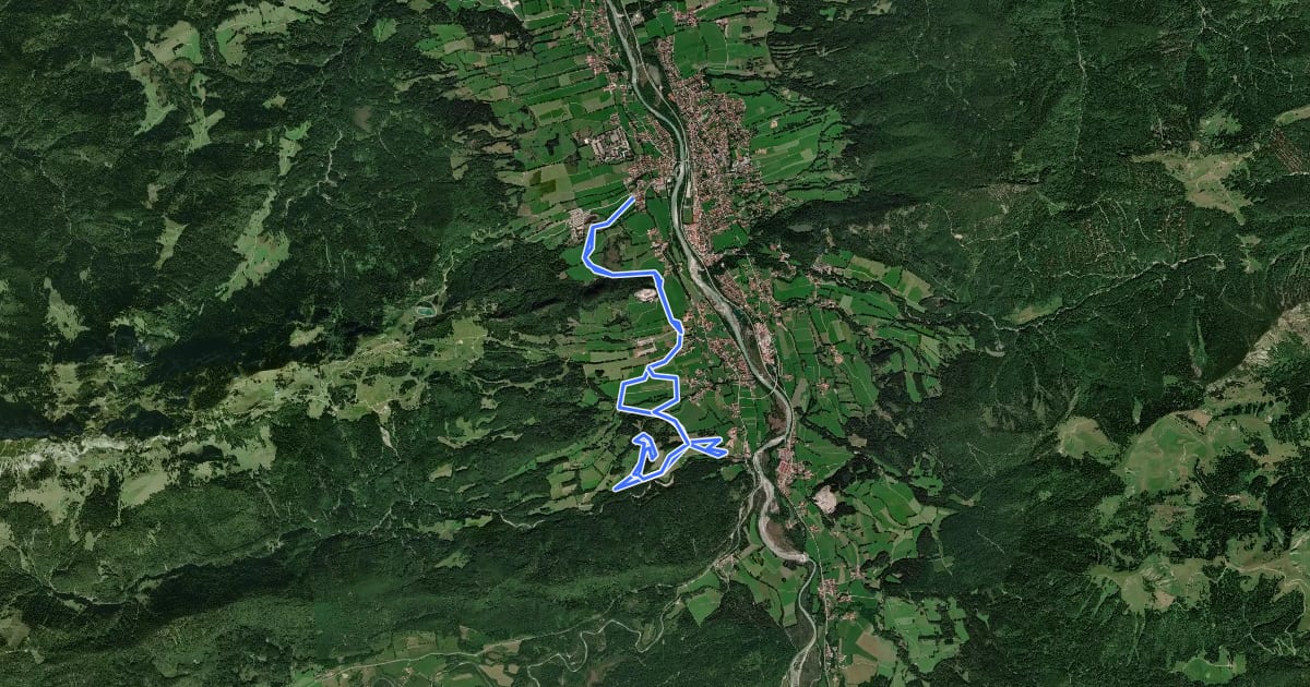 Маршрут Loipe Lenggries - Schwarzenbachtal на спутниковом снимке