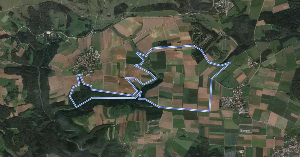 Маршрут Loipe Magolsheim Gesamt Loipe Klassisch 15 km на спутниковом снимке