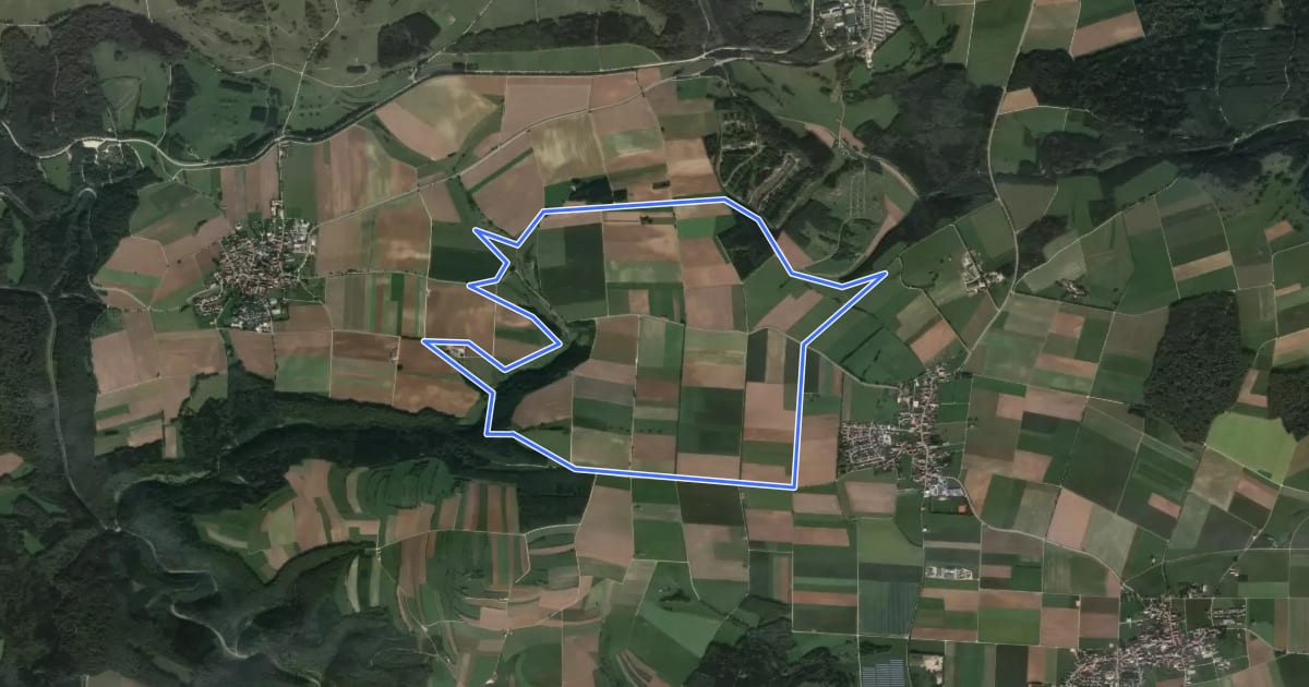 Маршрут Loipe Magolsheim Ost Klassisch 10 km на спутниковом снимке