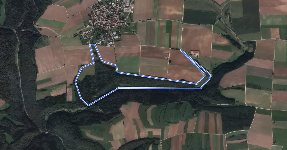 Маршрут Loipe Magolsheim West Loipe Klassisch 6 km на спутниковом снимке
