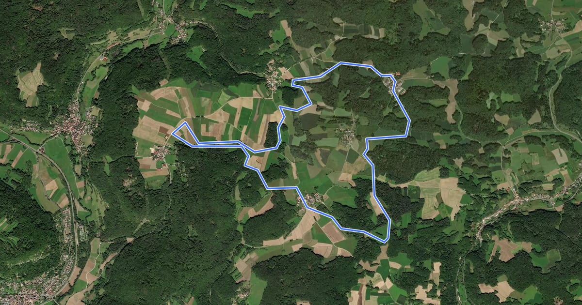Маршрут Loipe Neutras - Hubmersberg на спутниковом снимке