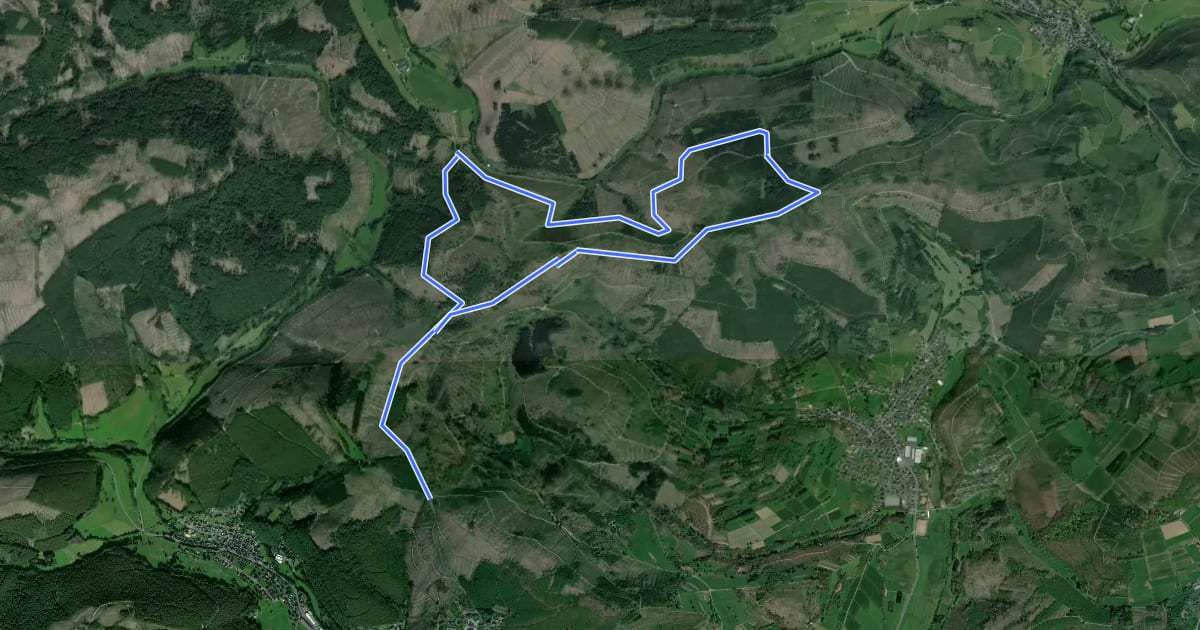 Маршрут Loipe Skiclub Ewersbach на спутниковом снимке