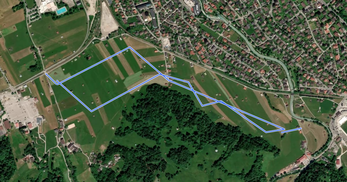 Маршрут Loipe Skistadion - Hausberg на спутниковом снимке
