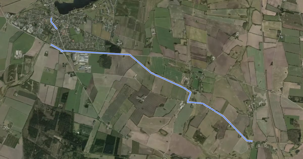 Маршрут Lokalcykelrute 46 на спутниковом снимке
