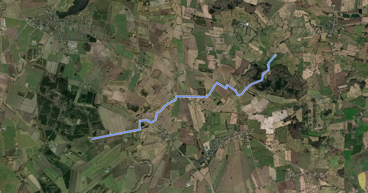 Маршрут Lokalcykelrute 47 на спутниковом снимке