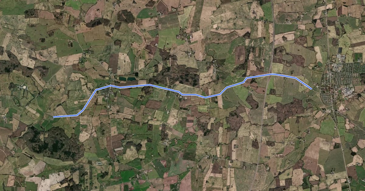 Маршрут Lokalcykelrute 48 на спутниковом снимке
