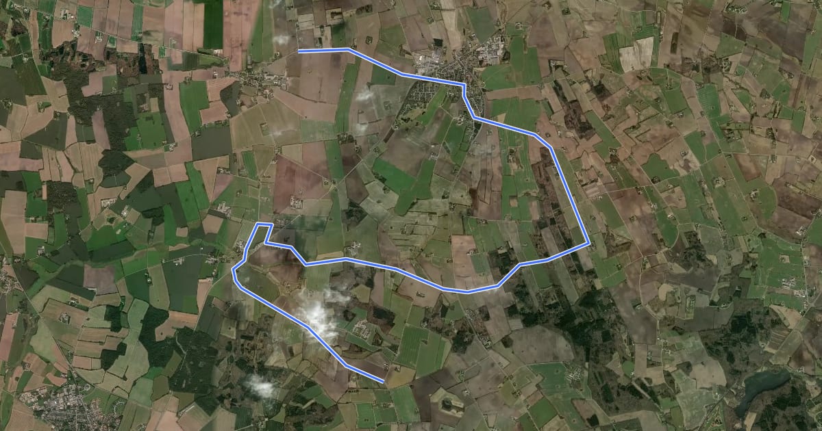 Маршрут Lokalcykelrute 61 на спутниковом снимке