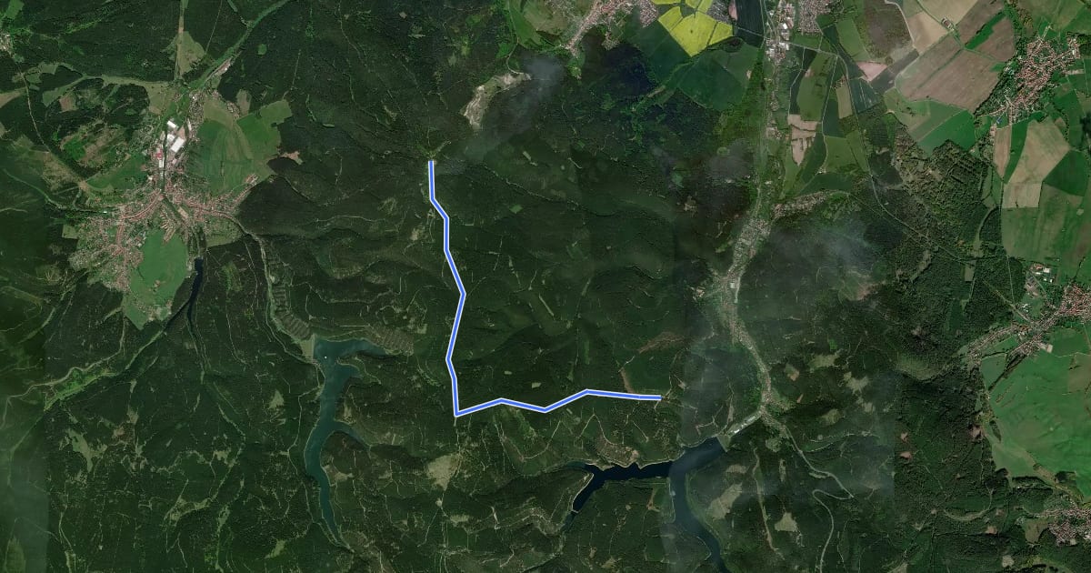 Маршрут Lokaler Wanderweg Steigerhaus - Schmalwassertalsperre на спутниковом снимке
