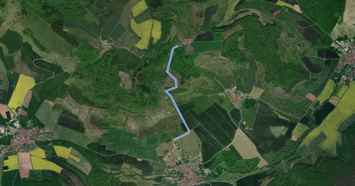 Маршрут Lokaler Wanderweg - Träbes - Bettenhausen на спутниковом снимке
