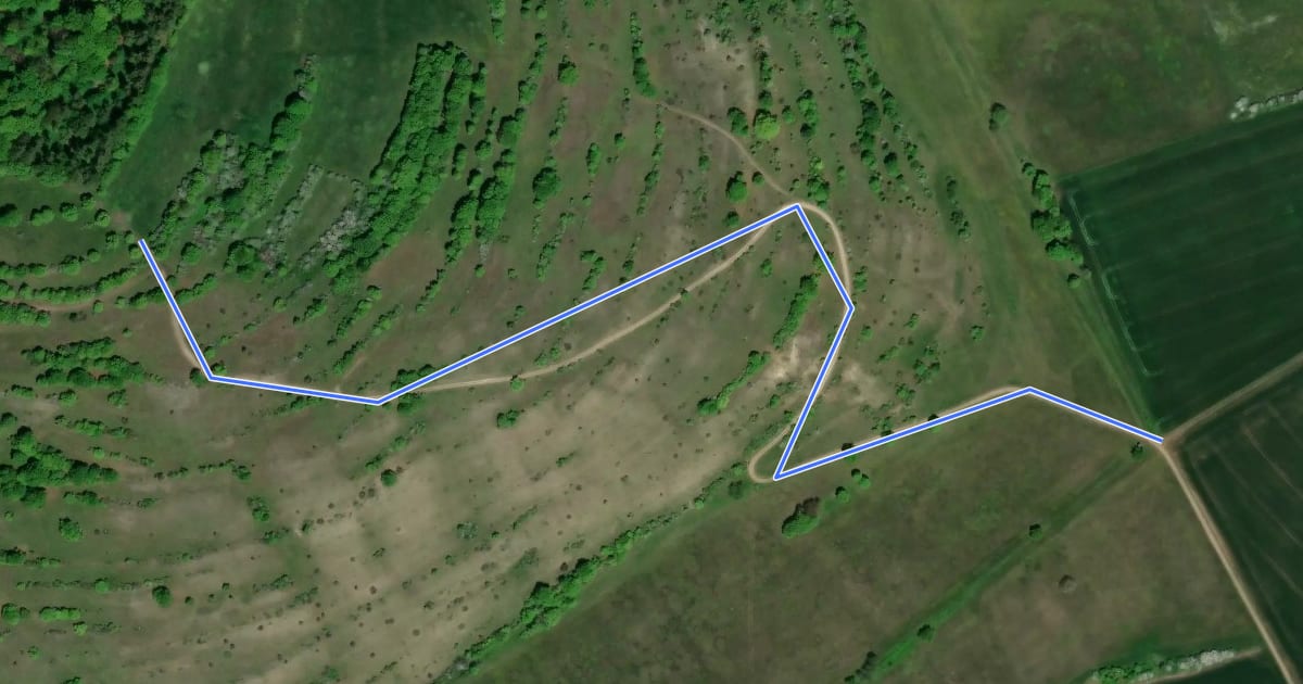 Маршрут Lokaler Wanderweg zur Geba на спутниковом снимке